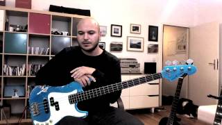 Sandberg  California VT4 pj bass  Lake Placid Blue Hardcore Aged Finish Relic  Video Demo Review [upl. by Hannala]