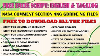 FREE EMCEE SCRIPT IN ENGLISH amp TAGALOG VERSION II SEE COMMENT SECTION ANG GDRIVE II JUN GULAGULA [upl. by Hteb]