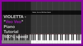 Violetta 3 quotVeo veoquot Piano Tutorialcover 100 speed [upl. by Dogs]