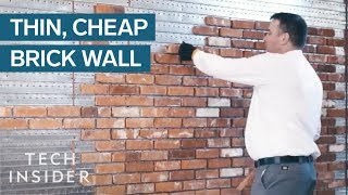 Thin Brick Wall Is Cheaper And Quicker To Install Than The Real Thing [upl. by Pero]