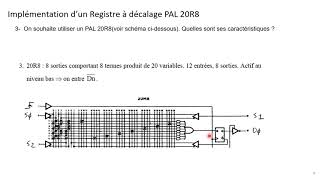 Registre à décalage sur PAL 20R8 [upl. by Acacia501]