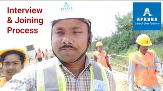 Aparna Constructions And Eastet Pvt Ltd Interview amp joining process Aparna aparnaconstructions [upl. by Ydnerb739]