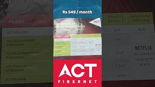 ACT Fibernet Broadband Plans 2024 📶₹549mo actfibernet actfibernetreview [upl. by Ynnub]