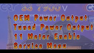 The CRT SS7900V Radio  Introduction to Service Menu and Channel Modification [upl. by Bussey227]