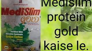 Medi slim gold protein vanilla powder weight loss reviews and its use [upl. by Yelnet]