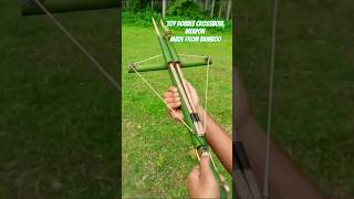 Toy double crossbow weapon made of bamboo [upl. by Esoryram]