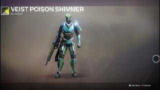 Destiny 2 Titan with Holdfast Armor set and Veist Poison Shimmer Shader [upl. by Dolphin663]