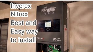 inverex nitrox 8KW complete settings and easy way to install at home inverter solarinstallation [upl. by Ryann]