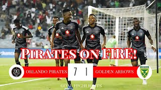 Orlando Pirates Thrash Golden Arrows 71 [upl. by Etirugram230]