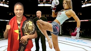 UFC：Russias strongest female boxer threatens to smash Zhang Weilis head [upl. by Faun195]