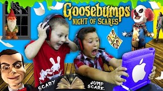 NIGHT OF JUMP SCARES Mike amp Chase play GOOSEBUMPS NOS iOS Game FGTEEV Scariest Gameplay [upl. by Neirol]