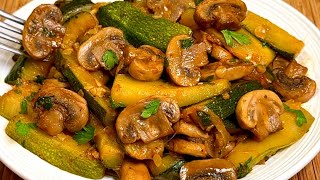 Unglaublich wie lecker Diese Zucchini mit Pilzen sind besser als Fleisch Einfach und schnell [upl. by Nelrah267]