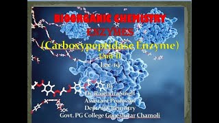 Enzyme Unit II Lec 19 Carboxypeptidase A Enzyme [upl. by Dyanna732]