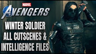 Marvels Avengers  The Winter Soldier Story All Cutscenes amp Intelligence Files NO Commentary [upl. by Nolly]