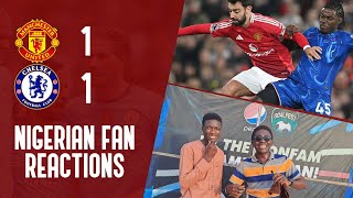 FAN MAYHEM Man United 11 Chelsea  Fan Reactions [upl. by Yanrahs]