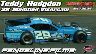 Teddy Hodgdon SK Modified Visorcam Stafford Speedway 5172024 [upl. by Retha]