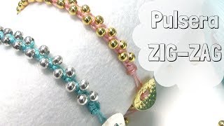 Como hacer una Pulsera ZigZag con nudo cuadrado Tutorial DIY Completo [upl. by Lady]