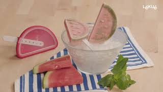 Watermelon and mint ice cream  Ice cream moulds  Recipes with Lékué [upl. by Zerla]