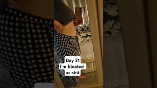 Day 21  3rd day of meriofert amp Im bloated as shit ivf fertilitydrugs ivfjourney ivfhope [upl. by Eglanteen]