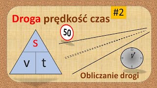 Obliczanie drogi 2  droga prędkość czas [upl. by Yniattirb]