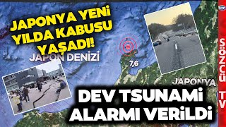 Japonyayı 76lık Depremin Ardından Dev Tsunami Vurdu Tsunami Karaya Böyle Gelmiş [upl. by Finah363]