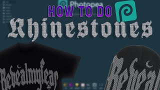 HOW TO MAKE A RHINESTONE MOCKUP FOR YOUR CLOTHING BRAND PHOTOPEA TUTORIAL FREE [upl. by Emmet874]