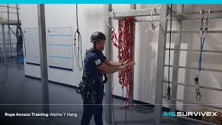 Rope Access Training How To Complete an Alpine Y Hang [upl. by Enelie]