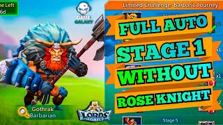 Lords mobile Barbarian limited Challange Stage 1Barbarian stage 1 autoBarbaric journey stage 1 [upl. by Marabelle]