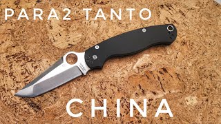 Spyderco paramilitary 2 tanto китайская [upl. by Maya]