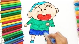 how to draw ShinChan friend masao  ShinChan drawing step by step [upl. by Airasor]