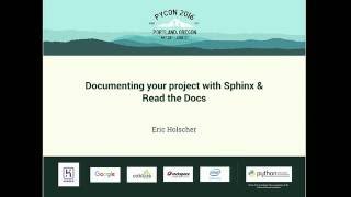 Eric Holscher  Documenting your project with Sphinx amp Read the Docs  PyCon 2016 [upl. by Nedarb327]