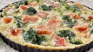 La Meilleure Recette de Quiche au Saumon et Brocolis 👌👌 [upl. by Ybrad668]