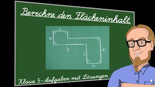 Flächeninhalt berechnen zusammengesetzte Figur  Klasse 5 [upl. by Dambro350]