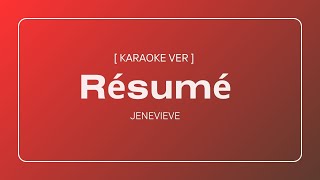 Résumé  Jenevieve  Karaoke Ver [upl. by Adihsar665]