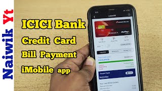 ICICI Bank Credit card Bill Payment via iMobile app [upl. by Antoni]