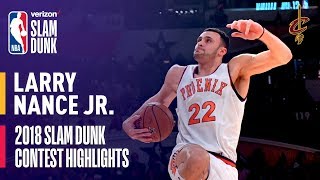 Larry Nance Jr ALL DUNKS from 2018 Verizon Slam Dunk Contest [upl. by Snevets]