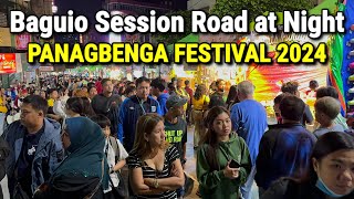 Crazy Crowded Night Market Baguio City’s Busiest Road at Night  Panagbenga 2024 [upl. by Nuj]