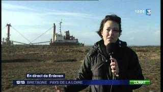 Echouage TK Bremen  Erdeven 56 le point avec Isabelle Rettig [upl. by Idoc]