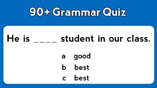 Grammar Quiz।90 English Grammar Questions। English Grammar Test [upl. by Pelagia933]