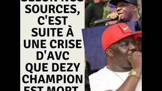 DEZY CHAMPION EST MORT DUN AVC [upl. by Gauldin]