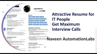 SDET QA Automation Resume  Get Maximum Interview Calls [upl. by Nahallac]