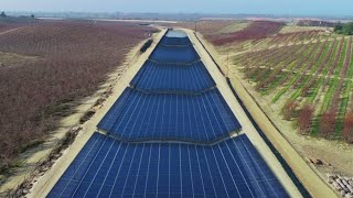 Pilot program to cover sections of states canals with solar panels will save water and produce elec [upl. by Esoranna756]