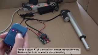 How to control linear actuator motor by ordinary 2ch rf remote control kit [upl. by Furiya]