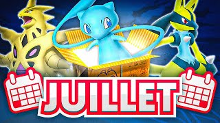 MEW amp RIOLU SHINY  GIOVANNI amp COMMUNITY DAY  GUIDE CALENDRIER PROGRAMME JUILLET ACTU NEWS POGO [upl. by Lielos544]