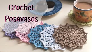 😍 Como tejer Posavasos Paso a Paso Ganchillo Crochet Coasters DIY Tutorial Muy fácil y Muy Rápido 😍 [upl. by Berghoff]