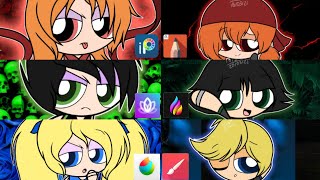 Speedpaint PPG Drawing PPNKG amp RRTHB in 6 different apps [upl. by Cassell158]