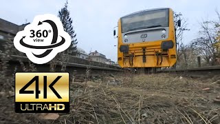 360° camera under local train at station 4K [upl. by Malilliw]