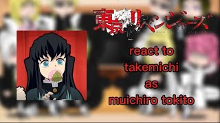 Tokyo revengers react to takemichi as Muichiro tokito part 4 [upl. by Resneps]