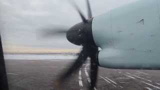 Air Canada Express Bombardier Dash 8 Q400 takeoff Calgary CYYC 17R [upl. by Eatnahs]