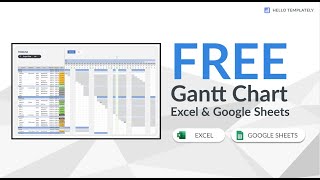 Free Gantt Chart Template for Excel amp Google Sheets  Hit the Like Button [upl. by Llohcin]